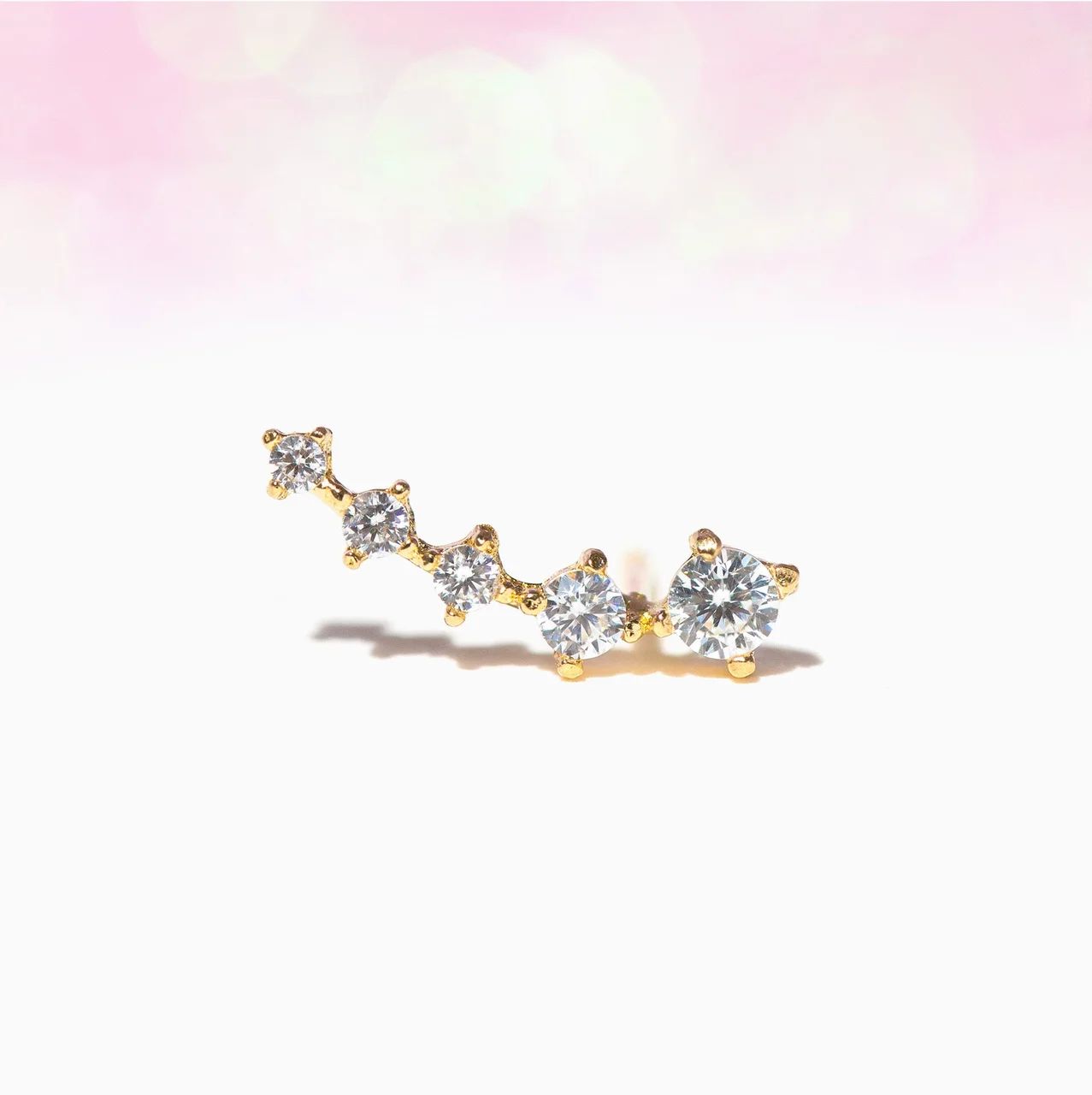 10k Solid Gold Kite Single Stud
