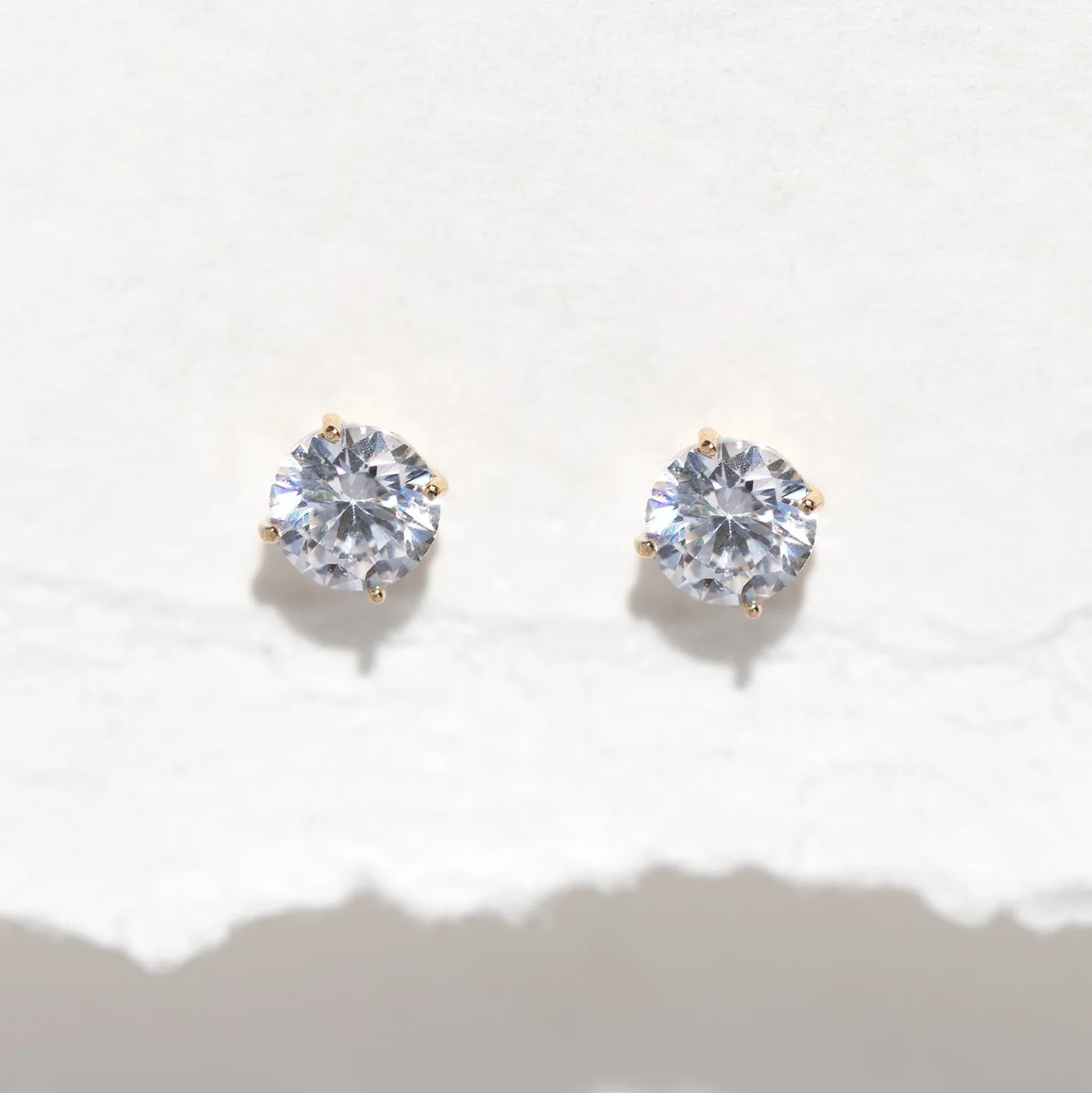 14k Solid Gold Perfect Stud Earrings
