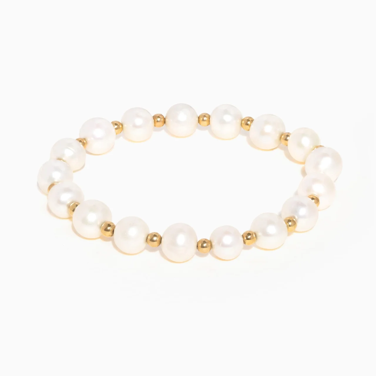 14k Solid Gold Princess Pearl Bracelet