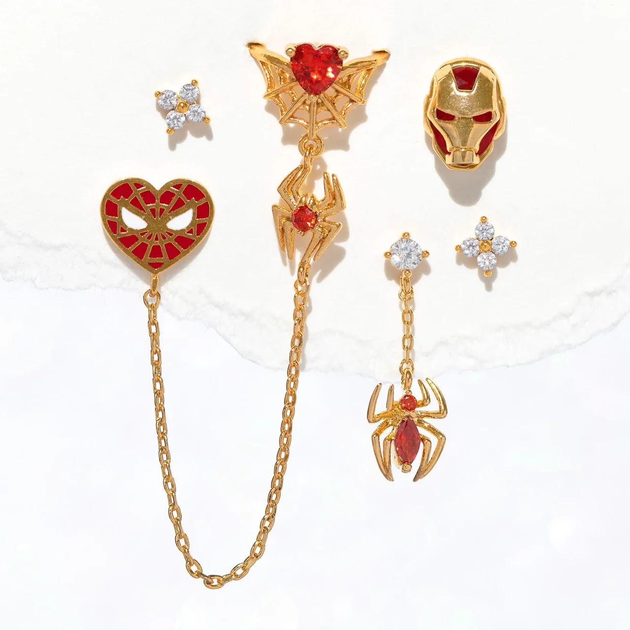 Marvel''s Spider-Man Web of Love Ear Cuff + Stud - Image 3