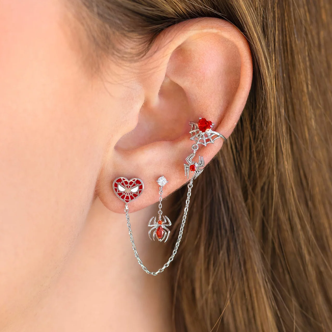 Marvel''s Spider-Man Web of Love Ear Cuff + Stud - Image 8